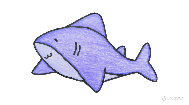 วาดรูปปลาฉลามน่ารัก