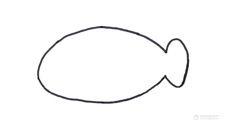 วาดเติมหางของปลาการ์ตูน