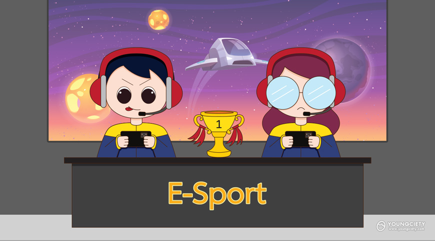 สื่อปฐมวัยใบงานระบายสีอาชีพนักกีฬา E-Sport