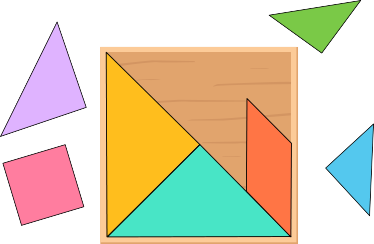 Tangram (แทนแกรม) ตัวต่อปริศนารูปเรขาคณิต