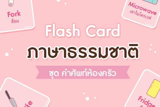 Flash Card ภาษาธรรมชาติ ชุด คำศัพท์ห้องครัว