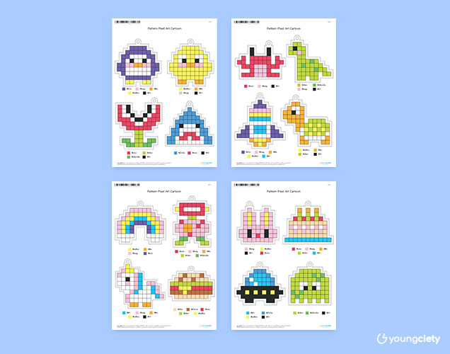 ตัวอย่าง Pattern Cartoon Pixel Art