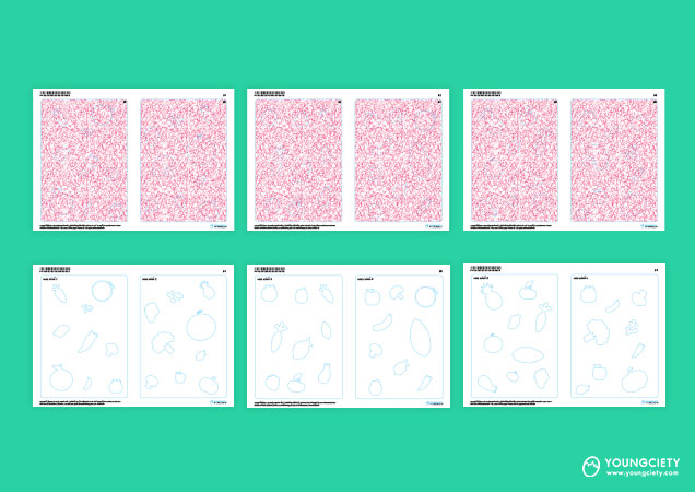 ตัวอย่าง Pattern การ์ดปริศนา ชุด ผักและผลไม้