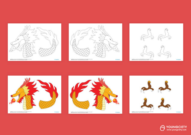 ตัวอย่าง  Pattern หุ่นเชิดมังกรทอง