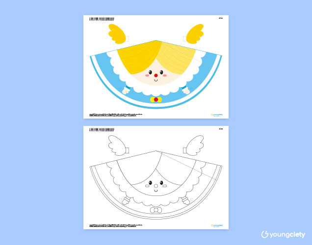 ตัวอย่าง Pattern หมวกปาร์ตี้ ชุด นางฟ้า