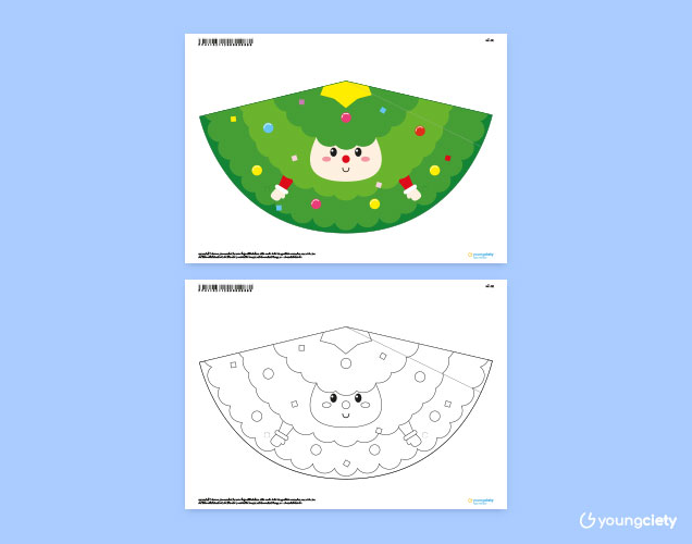 ตัวอย่าง Pattern หมวกปาร์ตี้ ชุด ต้นคริสต์มาส