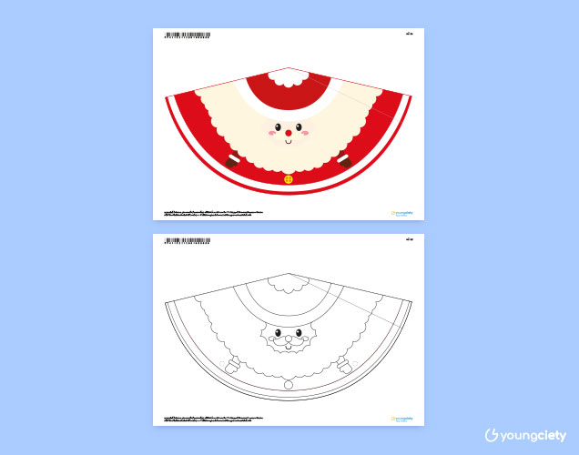 ตัวอย่าง Pattern หมวกปาร์ตี้ ชุด ซานตาคลอส