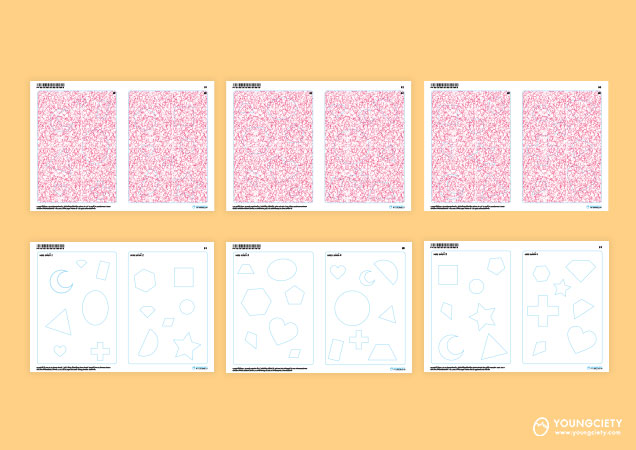 ตัวอย่าง  Pattern การ์ดปริศนา ชุด รูปทรงต่าง ๆ